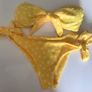 Yellow polka dot bikini